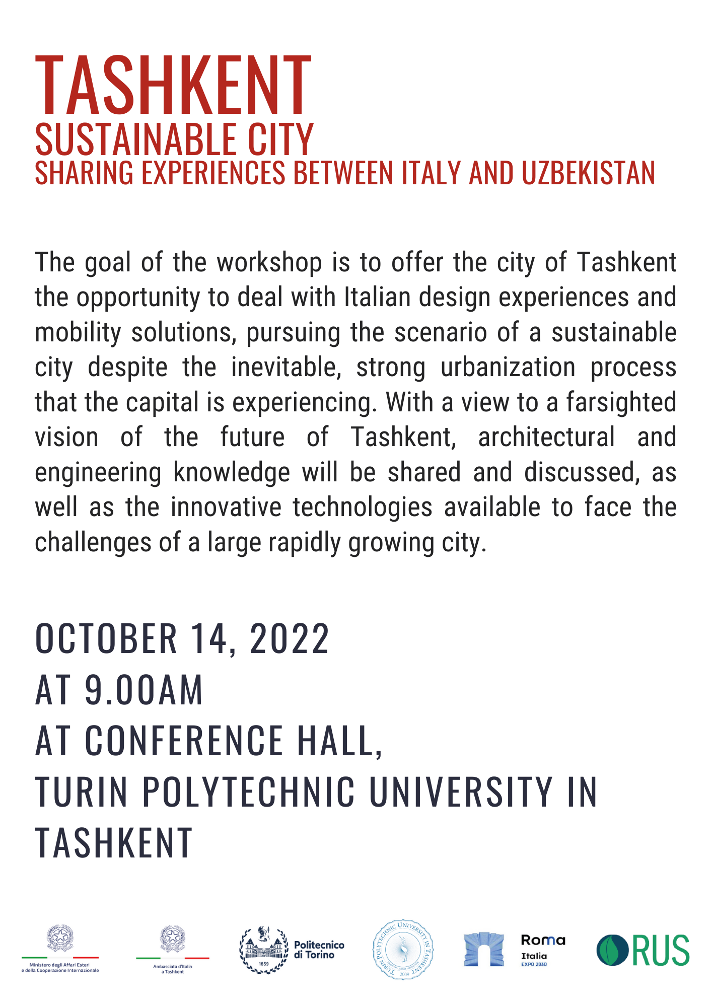 You are currently viewing Tashkent sustainable city sharing experience between Italy and Uzbekistan