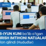 The results of the entrance exam held in the regions on June 28 of this year have been announced