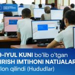 The results of the entrance exam held in the regions on July 19 of this year have been announced