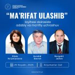 Within the framework of the “Ma’rifat ulashib” project, a literary and educational meeting will be held at Turin Polytechnic University in Tashkent.