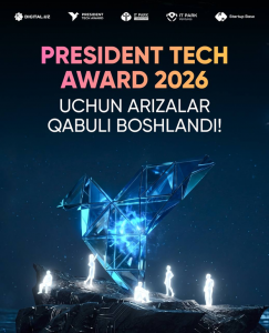 Read more about the article “President Tech Award” tanlovi e’loni uchun raqamli ma’lumot