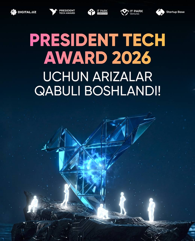 You are currently viewing “President Tech Award” tanlovi e’loni uchun raqamli ma’lumot